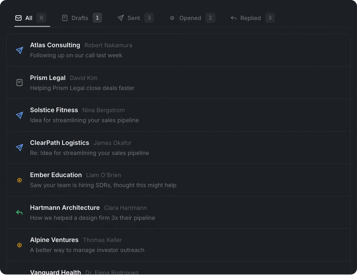 Unified inbox view